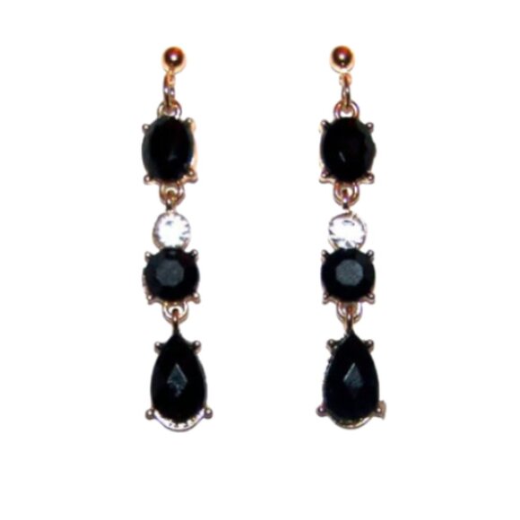 Crystal Embellished Dangle Earrings - Picture 3 of 3